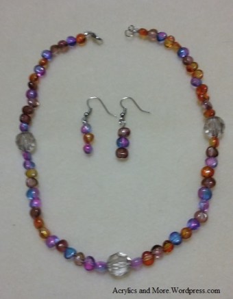 Multi-color and Crystal with Earrings